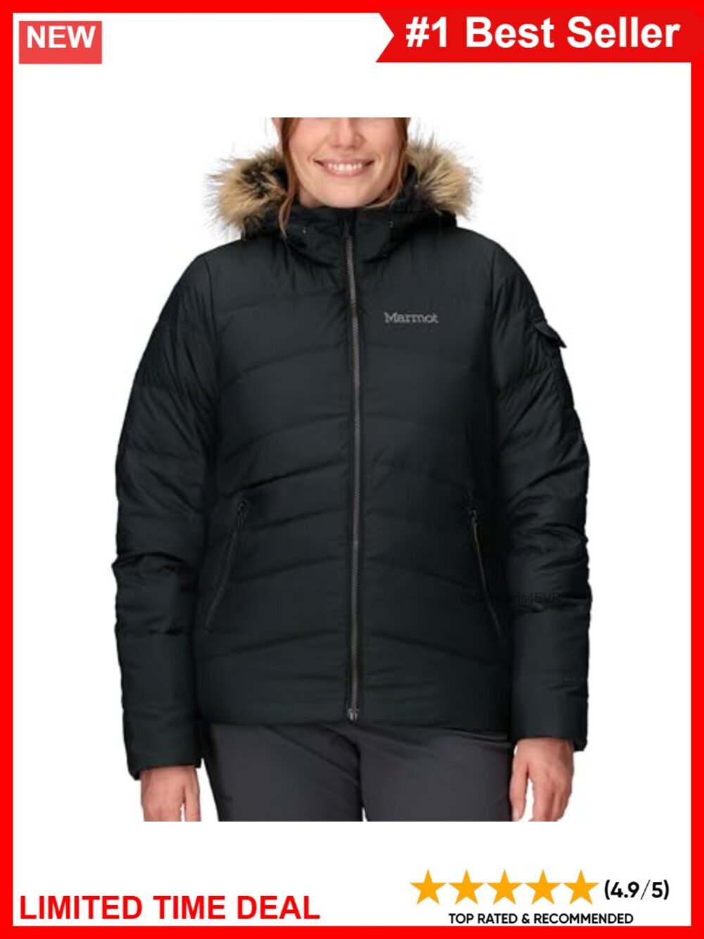 700 Fill Down Jacket with Zip-Off Hood & Faux Fur